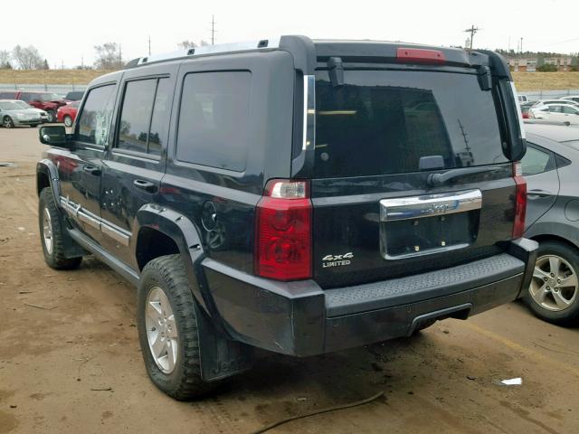 1J8HG58N26C178925 - 2006 JEEP COMMANDER BLACK photo 3