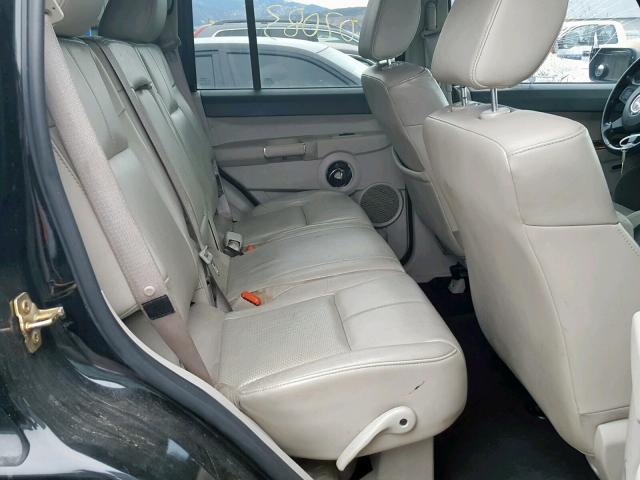 1J8HG58N26C178925 - 2006 JEEP COMMANDER BLACK photo 6