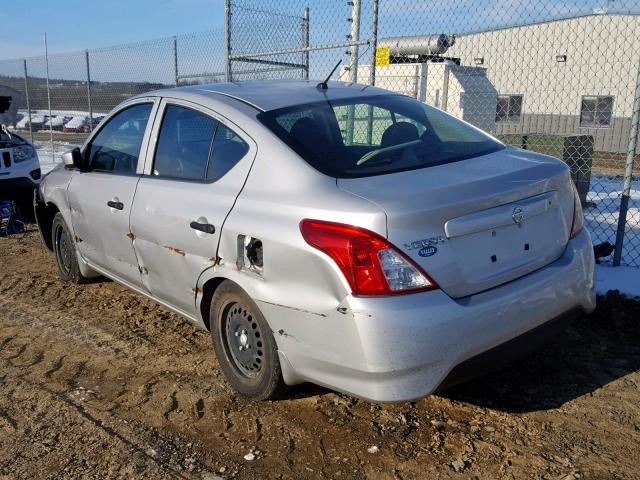 3N1CN7AP4GL884835 - 2016 NISSAN VERSA S SILVER photo 3