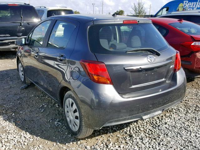 VNKKTUD30GA062246 - 2016 TOYOTA YARIS L GRAY photo 3