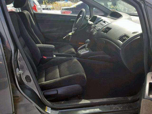 2HGFA16639H525105 - 2009 HONDA CIVIC LX-S GRAY photo 5