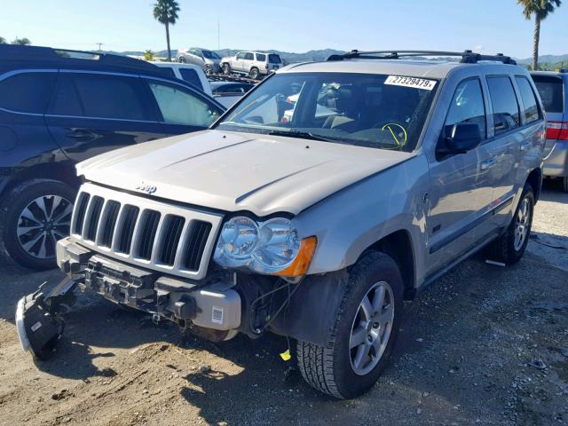 1J8HR48N08C169504 - 2008 JEEP GRAND CHER SILVER photo 2