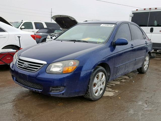 KNAFE222395592772 - 2009 KIA SPECTRA EX BLUE photo 2