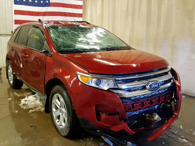 2FMDK4JC8EBA83173 - 2014 FORD EDGE SEL RED photo 1