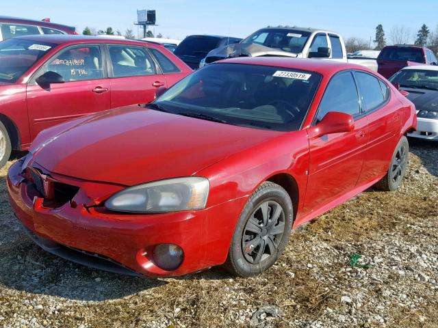 2G2WP552181169090 - 2008 PONTIAC GRAND PRIX RED photo 2