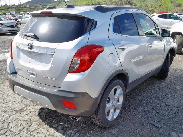 KL4CJASB9FB269281 - 2015 BUICK ENCORE SILVER photo 4