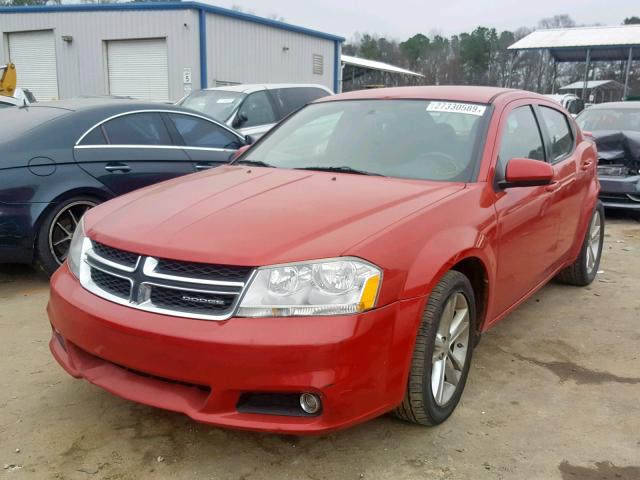 1B3BD1FG5BN528129 - 2011 DODGE AVENGER MA RED photo 2