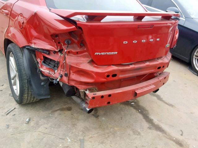 1B3BD1FG5BN528129 - 2011 DODGE AVENGER MA RED photo 9