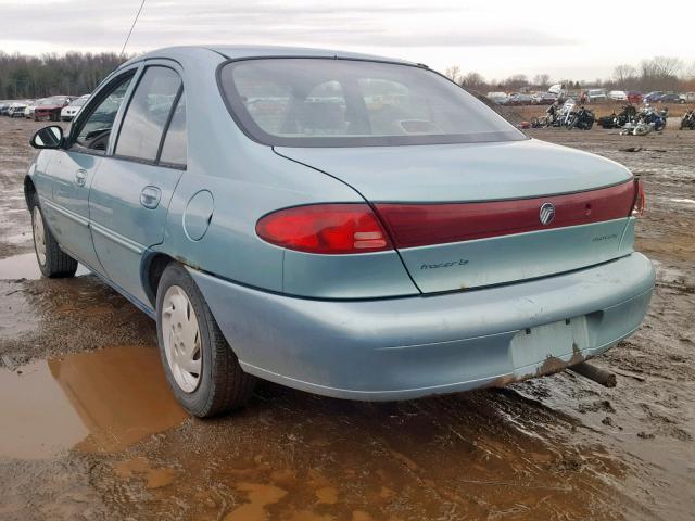 1MEFM13P9XW608120 - 1999 MERCURY TRACER LS BLUE photo 3