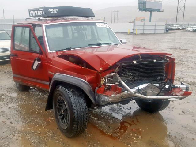 1J4FJ58L6LL265957 - 1990 JEEP CHEROKEE RED photo 1