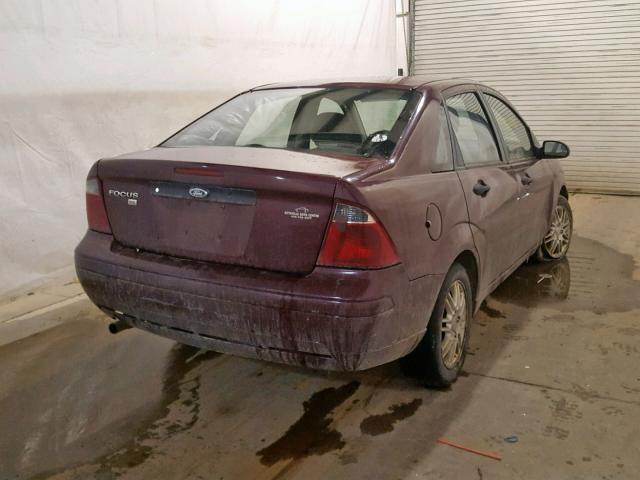 1FAFP34N27W338512 - 2007 FORD FOCUS ZX4 BURGUNDY photo 4