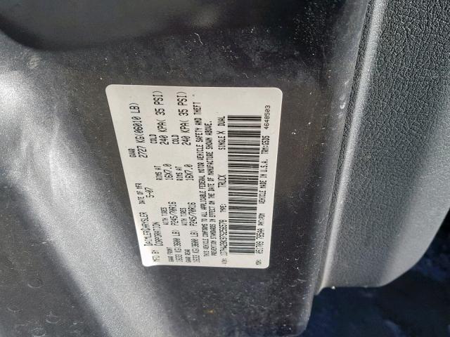 1D7HW28K97S256578 - 2007 DODGE DAKOTA QUA GRAY photo 10