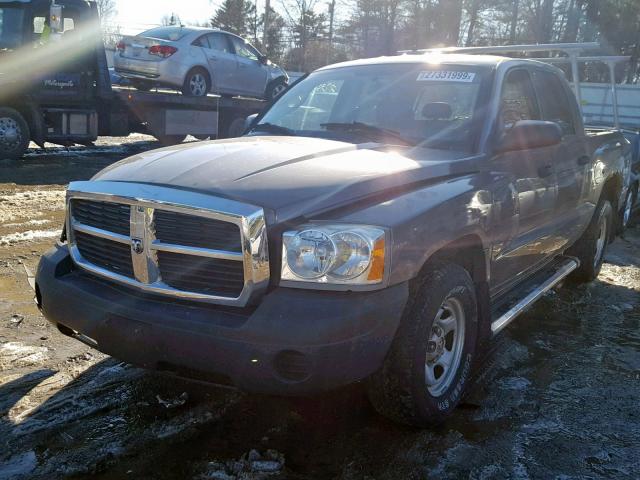 1D7HW28K97S256578 - 2007 DODGE DAKOTA QUA GRAY photo 2