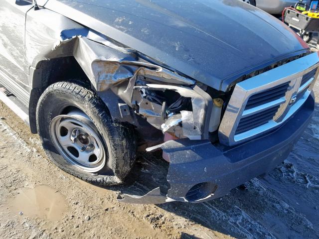 1D7HW28K97S256578 - 2007 DODGE DAKOTA QUA GRAY photo 9