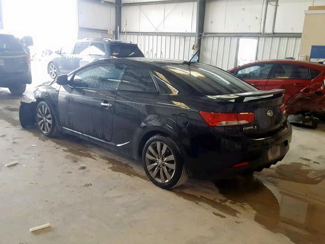 KNAFW6A31C5506901 - 2012 KIA FORTE SX BLACK photo 3