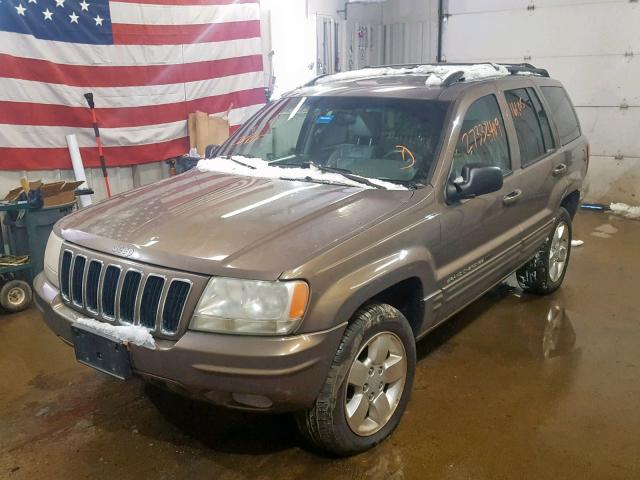 1J4GW58NX1C568874 - 2001 JEEP GRAND CHER GRAY photo 2