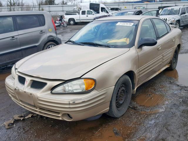 1G2NE52F22C311134 - 2002 PONTIAC GRAND AM S GOLD photo 2