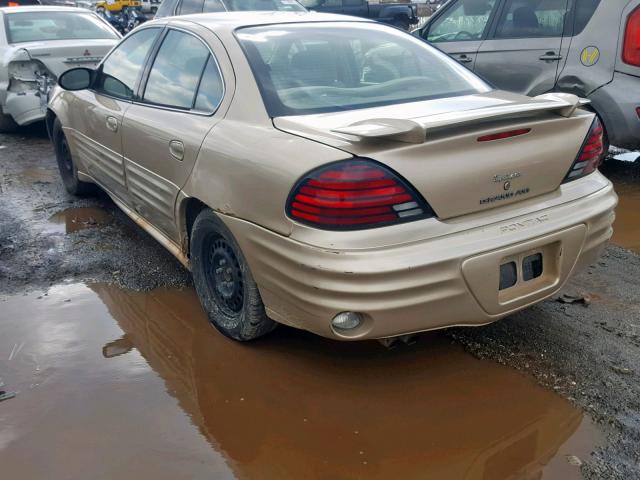 1G2NE52F22C311134 - 2002 PONTIAC GRAND AM S GOLD photo 3