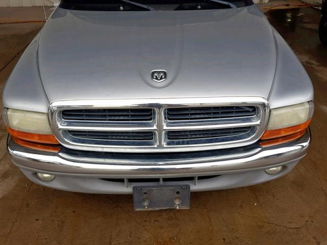 1D7HL48K94S711977 - 2004 DODGE DAKOTA QUA SILVER photo 9