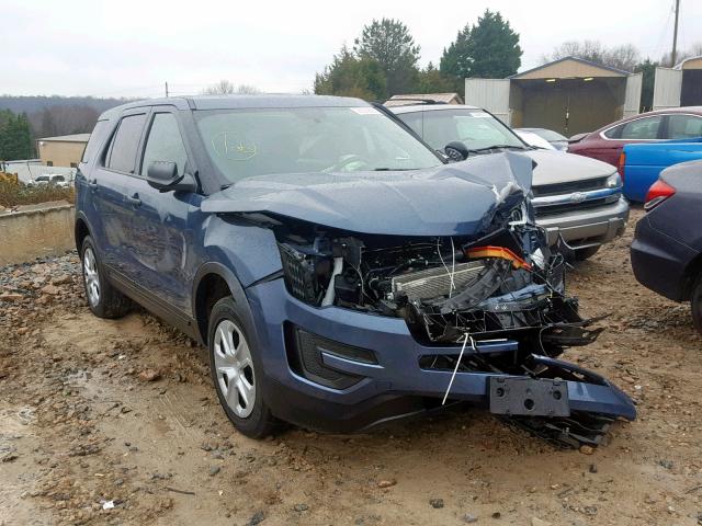 1FM5K8AR7HGE13334 - 2017 FORD EXPLORER P BLUE photo 1