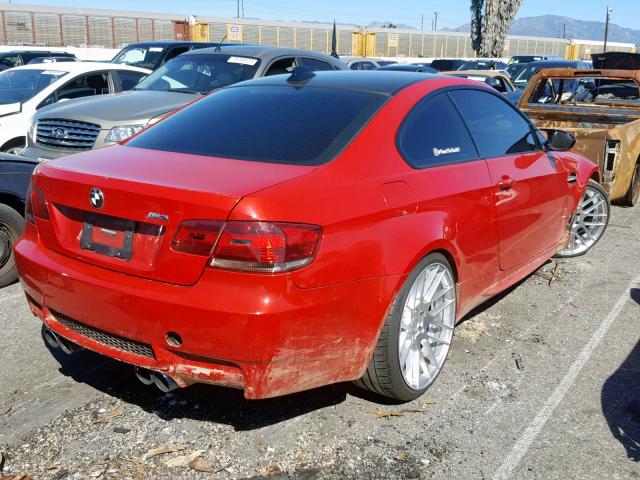 WBSWD93588PY41098 - 2008 BMW M3 RED photo 4