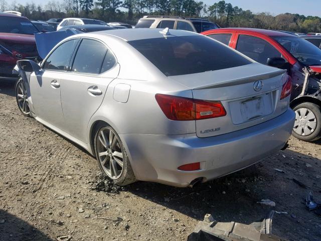 JTHBE262485019274 - 2008 LEXUS IS 350 SILVER photo 3