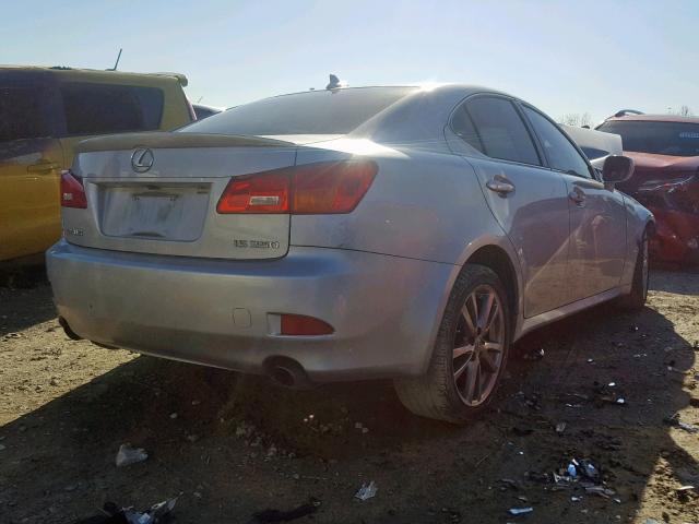 JTHBE262485019274 - 2008 LEXUS IS 350 SILVER photo 4