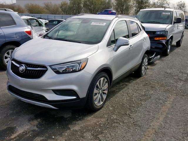 KL4CJASB0KB701220 - 2019 BUICK ENCORE PRE SILVER photo 2