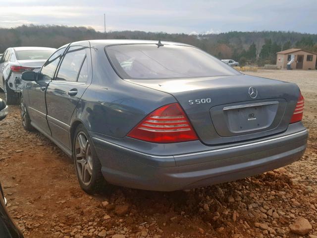 WDBNG75J66A480638 - 2006 MERCEDES-BENZ S 500 GRAY photo 3