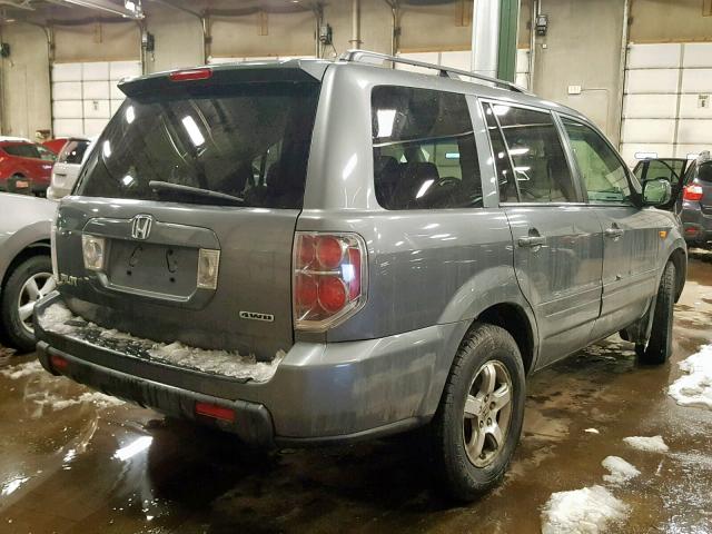 5FNYF18328B007437 - 2008 HONDA PILOT SE GRAY photo 4