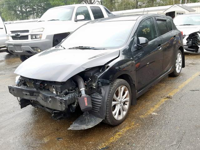 JM1BL1H66A1320269 - 2010 MAZDA 3 S BLACK photo 2