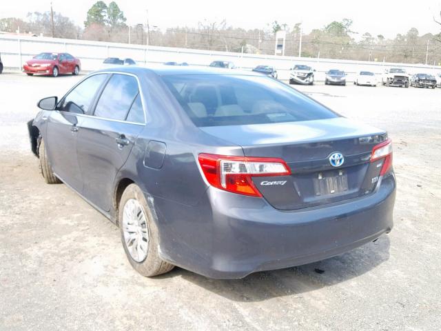 4T1BD1FK1DU094251 - 2013 TOYOTA CAMRY HYBR CHARCOAL photo 3