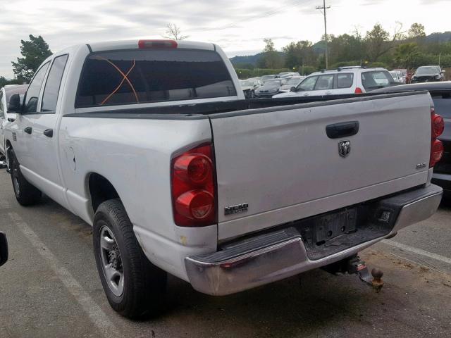 3D7KR28D47G717918 - 2007 DODGE RAM 2500 S WHITE photo 3