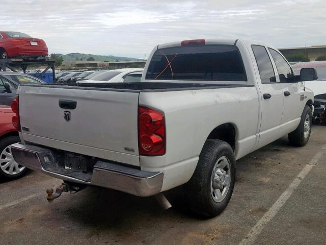 3D7KR28D47G717918 - 2007 DODGE RAM 2500 S WHITE photo 4