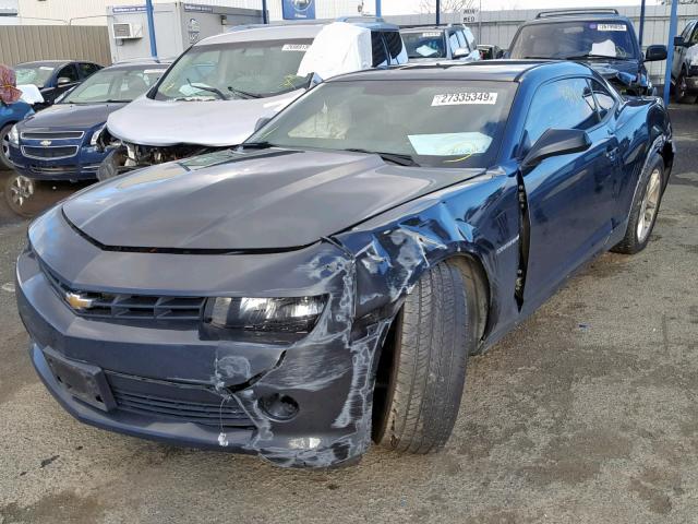 2G1FB1E39F9139614 - 2015 CHEVROLET CAMARO LS BLACK photo 2