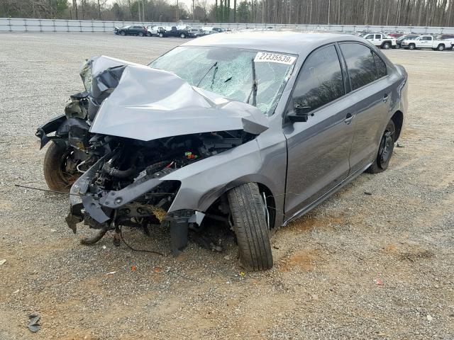 3VW1K7AJ5CM363455 - 2012 VOLKSWAGEN JETTA BASE SILVER photo 2