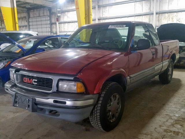 1GTDT19Z7R8531811 - 1994 GMC SONOMA RED photo 2