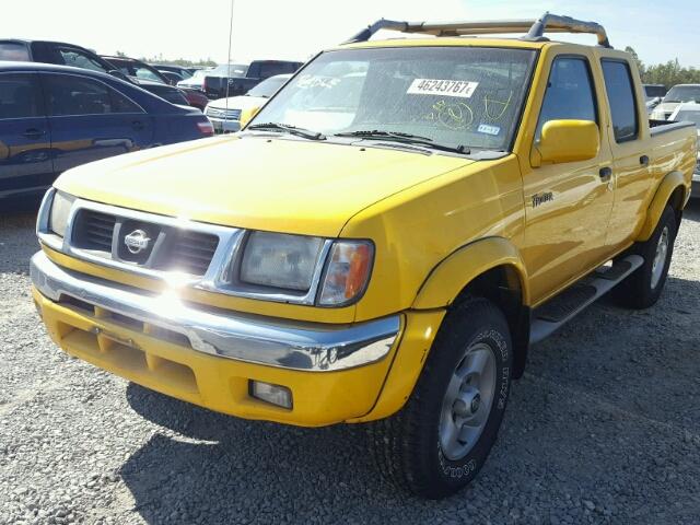 1N6ED27YXYC387293 - 2000 NISSAN FRONTIER C YELLOW photo 2