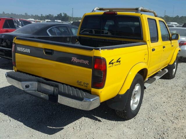 1N6ED27YXYC387293 - 2000 NISSAN FRONTIER C YELLOW photo 4