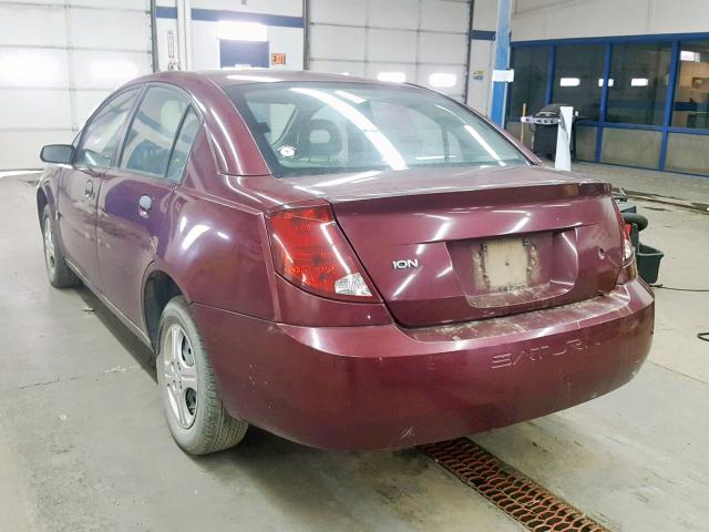 1G8AF52F03Z161959 - 2003 SATURN ION LEVEL MAROON photo 3