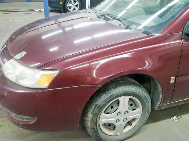 1G8AF52F03Z161959 - 2003 SATURN ION LEVEL MAROON photo 9