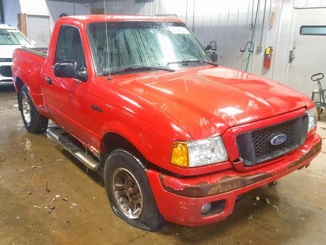 1FTYR10U84PA91632 - 2004 FORD RANGER RED photo 1