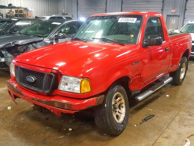 1FTYR10U84PA91632 - 2004 FORD RANGER RED photo 2