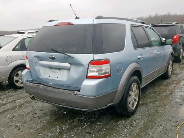 1FMDK02W38GA42349 - 2008 FORD TAURUS X S BLUE photo 4