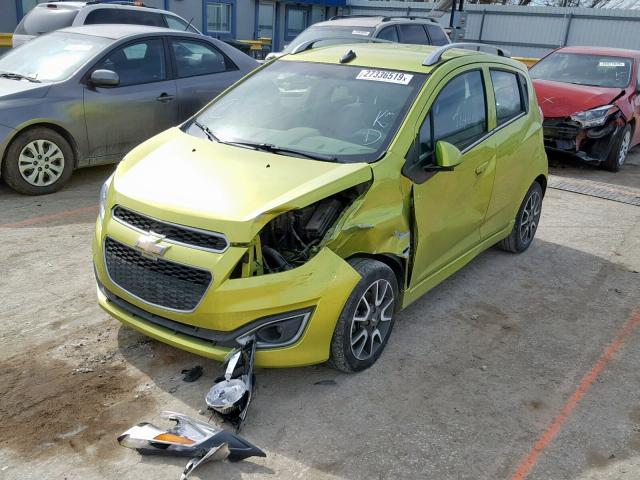 KL8CF6S97DC608234 - 2013 CHEVROLET SPARK 2LT GREEN photo 2