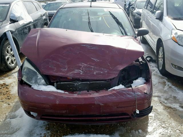 1FAFP34N87W279840 - 2007 FORD FOCUS ZX4 RED photo 9