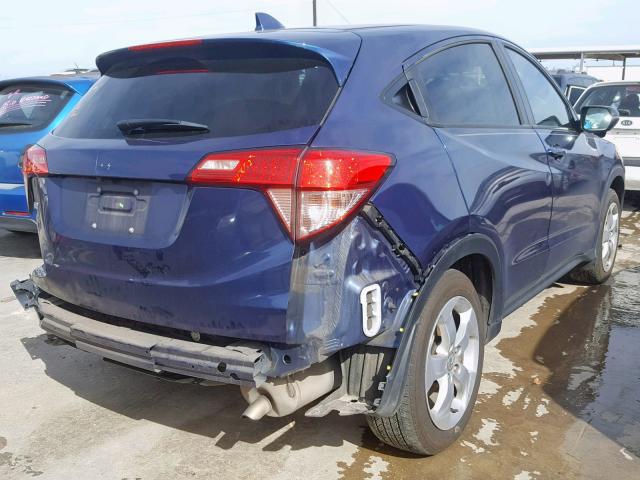 3CZRU5H51GM741574 - 2016 HONDA HR-V EX BLUE photo 4