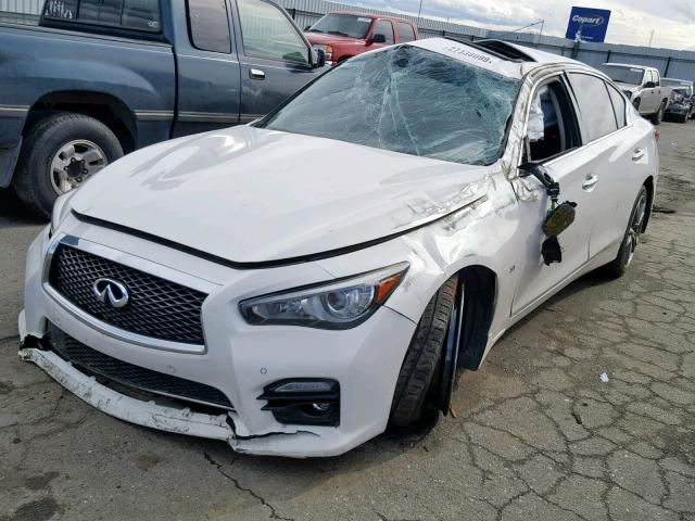 JN1BV7AP0FM348111 - 2015 INFINITI Q50 BASE WHITE photo 2