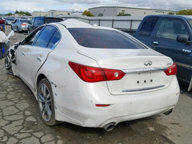 JN1BV7AP0FM348111 - 2015 INFINITI Q50 BASE WHITE photo 3