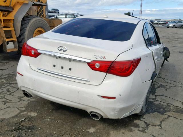 JN1BV7AP0FM348111 - 2015 INFINITI Q50 BASE WHITE photo 4